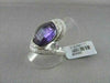 ESTATE WIDE 27MM 18KT WHITE 19.44CT AAA AMETHYST & DIAMONDS GOLD RING