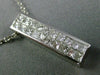 ESTATE LARGE 1.60CT DIAMOND 14KT WHITE GOLD INVISIBLE RECTANGULAR PENDANT #18131