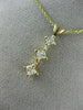 ESTATE .54CT DIAMOND 14KT YELLOW GOLD CLASSIC PAST PRESENT FUTURE PENDANT #16729