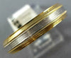 ESTATE WIDE PLATINUM & 18KT YELLOW GOLD MILGRAIN ETERNITY ANNIVERSARY RING 19309