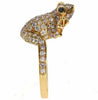 ESTATE .91CT PINK & BLACK DIAMOND 18KT YELLOW GOLD 3D HAPPY FROG FUN RING
