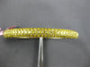 WIDE 2.95CT INTENSE FANCY YELLOW DIAMOND 18KT YELLOW GOLD MULTI BANGLE BRACELET