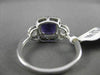 ESTATE 2.25CT DIAMOND & AAA EXTRA FACET AMETHYST 14KT WHITE 3D HALO DESIGN RING