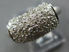 ESTATE WIDE .95CT DIAMOND 14KT WHITE GOLD MULTI ROW RECTANGULAR SLIDING FUN RING