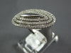 ESTATE LARGE .77CT DIAMOND 14KT WHITE GOLD CLASSIC MULTI OVAL SIDEWAY FUN RING