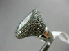 ESTATE LARGE 2.77CT WHITE CHOCOLATE FANCY DIAMOND 14K WHITE GOLD SQUARE FUN RING