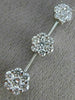 ESTATE 1.27CT DIAMOND 14KT WHITE GOLD FLOWER PAST PRESENT FUTURE PENDANT #19674