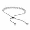 ESTATE .74CT ROUND DIAMOND 14K WHITE GOLD 3D CLASSIC ROUND BRAIDED BOLO BRACELET