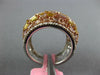 WIDE 2.14CT WHITE CANARY & PINK DIAMOND 18K WHITE & ROSE GOLD ANNIVERSARY RING