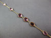 ESTATE 5.24CT AAA LIGHT PINK RUBY 14KT YELLOW GOLD OVAL BY THE YARD FUN BRACELET