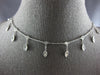 ESTATE 1.8CT DIAMOND 14KT WHITE GOLD 3D BY THE YARD CHANDELIER LOVE NECKLACE