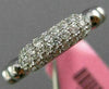 ESTATE .30CT DIAMOND 18KT WHITE GOLD 3D MULTI ROW PAVE WEDDING ANNIVERSARY RING