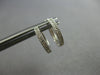 ESTATE .15CT DIAMOND 14K WHITE GOLD FILIGREE OVAL HOOP HUGGIE HANGING EARRINGS