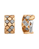 WIDE .64CT DIAMOND 18KT WHITE & ROSE GOLD GEOMETRICAL UMBRELLA HANGING EARRINGS