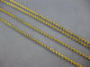 ANTIQUE EXTRA LONG 18KT YELLOW GOLD 3D HANDCRAFTED LINK CHAIN NECKLACE #27998