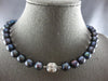 LARGE & LONG AAA TAHITIAN PEARL 14K WHITE GOLD 10MM CLASSIC LOVE NECKLACE #27953