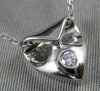 ANTIQUE ROUND DIAMOND SOLITARE ARROW 18KT WHITE GOLD HANGING PENDANT #11742