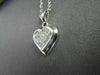 ESTATE .73CT DIAMOND 14KT WHITE GOLD 3D INVISIBLE HEART LOVE PENDANT #10862