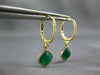 5.3CT DIAMOND & AAA AGOT 14KT YELLOW GOLD HALO SQUARE LEVERBACK HANGING EARRINGS