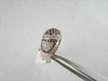ANTIQUE HEART SHAPE 1.42CT RUBY DIAMOND 14K W GOLD RING