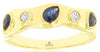 .63CT DIAMOND & AAAA SAPPHIRE 14K YELLOW GOLD PEAR SHAPE & ROUND ETOILE FUN RING