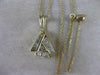ESTATE .70CTW DIAMOND 14KT YELLOW GOLD TRIANGLE PENDANT F/G VS + CHAIN #18981