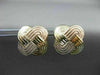 ESTATE 14KT WHITE YELLOW & ROSE GOLD SQUARE CLIP ON EARRINGS #22570