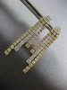 ESTATE LARGE 2.88CT DIAMOND 18KT TRI COLOR GOLD GRADUATING BAR HANGING EARRINGS