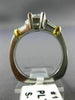 ESTATE .66CT PRINCESS DIAMOND PLATINUM & 18KT YELLOW GOLD ENGAGEMENT RING #14434
