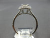 LARGE 1.14CT DIAMOND 14K WHITE GOLD 3D CLASSIC ROUND DOUBLE HALO ENGAGEMENT RING