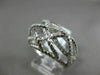 ESTATE WIDE .51CT DIAMOND 18KT WHITE GOLD 3D INFINITY WOVEN CRISS CROSS FUN RING