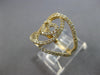 ESTATE WIDE 1.48CT DIAMOND 14KT YELLOW GOLD 3D OPEN HEART LOVE KNOT LOVE RING