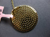 LARGE 1.0CT DIAMOND 14KT YELLOW GOLD 3D MULTI ROW PAVE CIRCULAR FLOATING PENDANT