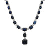 EXTRA LARGE 178.69CT DIAMOND & AAA SAPPHIRE 18KT WHITE GOLD 3D ETERNITY NECKLACE