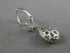ANTIQUE 2.04CT DIAMOND & AAA SAPPHIRE 14KT WHITE GOLD 3D HANGING EARRINGS 18254