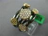 ESTATE LARGE .57CT DIAMOND 18KT BLACK GOLD 3D CLUSTER MULTI ROW CRISS CROSS RING