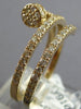 ESTATE WIDE .71CT DIAMOND 14KT YELLOW GOLD 3D CLASSIC CRISS CROSS NAIL FUN RING