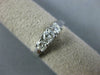.64CT DIAMOND 14KT WHITE GOLD 3 STONE PAST PRESENT FUTURE ENGAGEMENT RING #1569