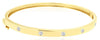 .36CT DIAMOND 14KT YELLOW GOLD ROUND CLASSIC ETOILE 5 STONE CUFF BANGLE BRACELET