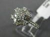 WIDE .89CT ROUND & BAGUETTE DIAMOND 18KT WHITE GOLD OCTAGON FLOWER CLUSTER RING