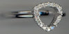 ESTATE .11CT DIAMOND 14KT WHITE GOLD 3D CLASSIC OPEN TRIANGULAR FUN RING