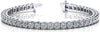 LARGE 8.0CT DIAMOND 14KT WHITE GOLD 3D CLASSIC ROUND FOUR PRONG TENNIS BRACELET