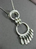 ANTIQUE LARGE .40CT DIAMOND 18KT WHITE GOLD 3D FILIGREE CHANDELIER PENDANT #3029