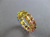 LARGE 8.01CT DIAMOND & AAA MULTI COLOR SAPPHIRE 18KT YELLOW GOLD 3D RING #21146