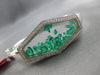 LARGE 4.2CT DIAMOND & AAA COLOMBIAN EMERALD 18KT WHITE GOLD MULTI SHAPE BRACELET