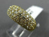 ANTIQUE WIDE 2.0CT DIAMOND 14K YELLOW GOLD PAVE MULTI ROW ANNIVERSARY RING #3544