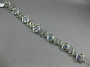 ANTIQUE LARGE 15.0CT DIAMOND & AAA CABOCHON SAPPHIRE PLATINUM 3D TENNIS BRACELET