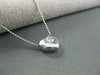 ESTATE .17CT HEART DIAMOND SOLITARE 14KT WHITE GOLD PENDANT G VS W/ CHAIN # 6984