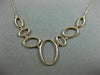 ESTATE LARGE .90CT ROUND DIAMOND 14KT ROSE GOLD 3D MULTI OPEN OVAL FUN NECKLACE