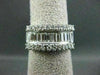 ANTIQUE WIDE 1.82CT DIAMOND BAGUETTE & ROUND 14KT W GOLD ANNIVERSARY RING #2137